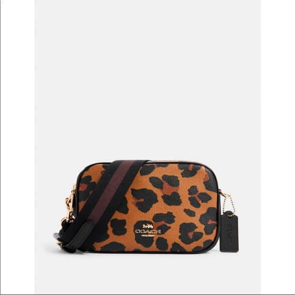 NEW COACH LEOPARD PRINT CROSSBODY PURSE RARE